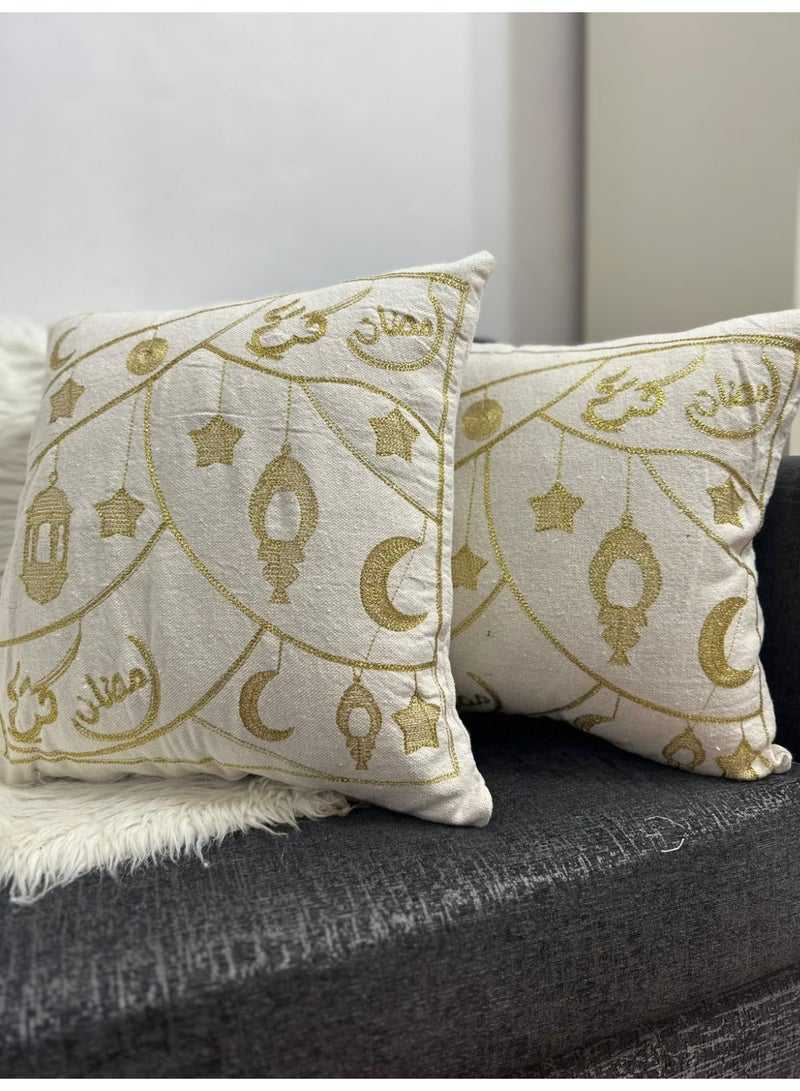 كوشن رمضاني مطبوع - 2 قطعة المقاس 40*40